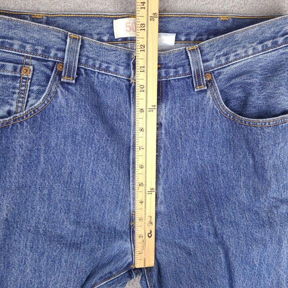 Vintage Levi's 501 Jeans‎ Mens 37x30.5 Blue Button Fly Red Tab Denim Medium Wash - Picture 14 of 16